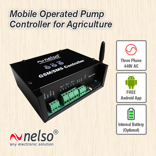 Rs. 4990 Three Phase GSM Mobile operated Agriculture Pump Motor Controller